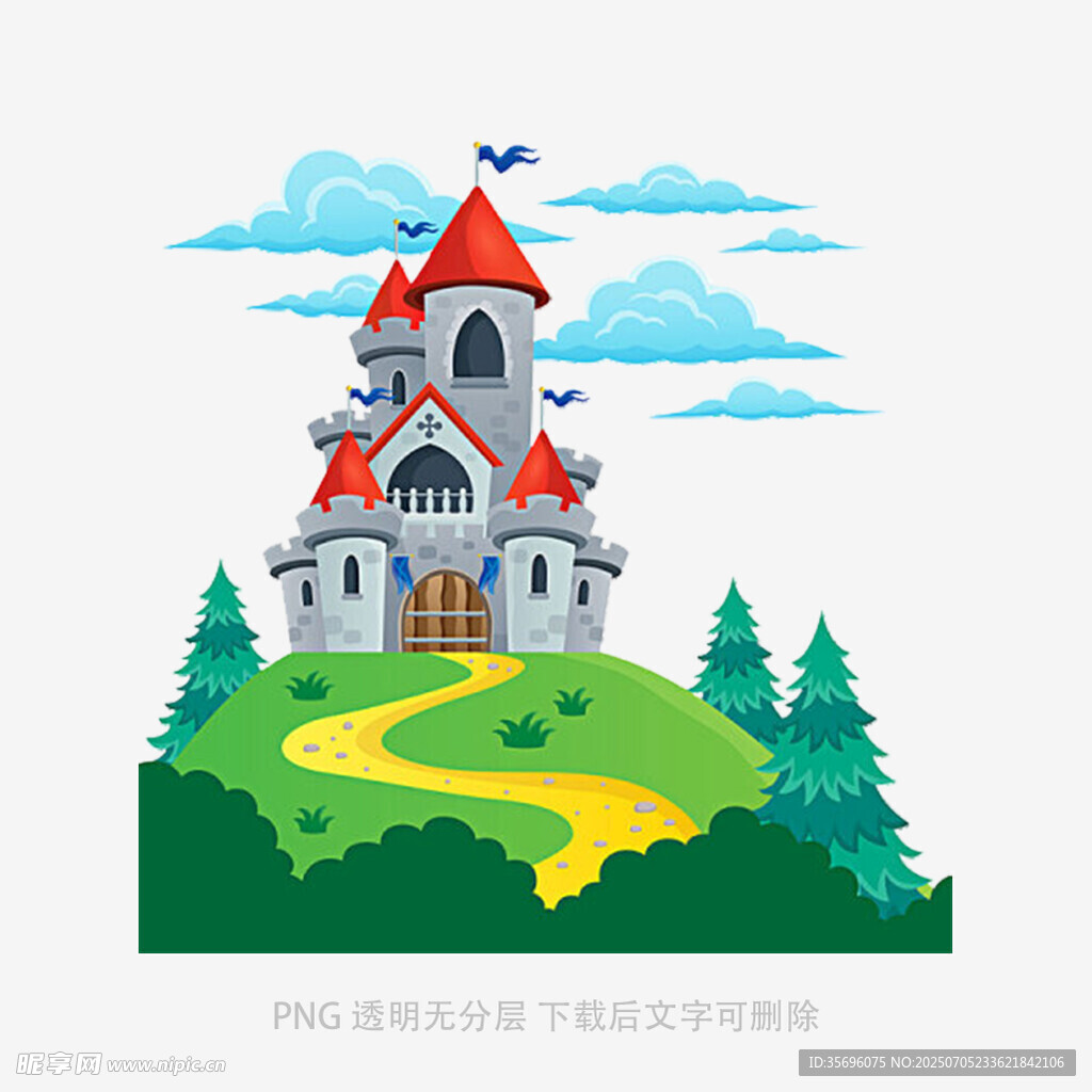 童話風(fēng)城堡坐落在青山間