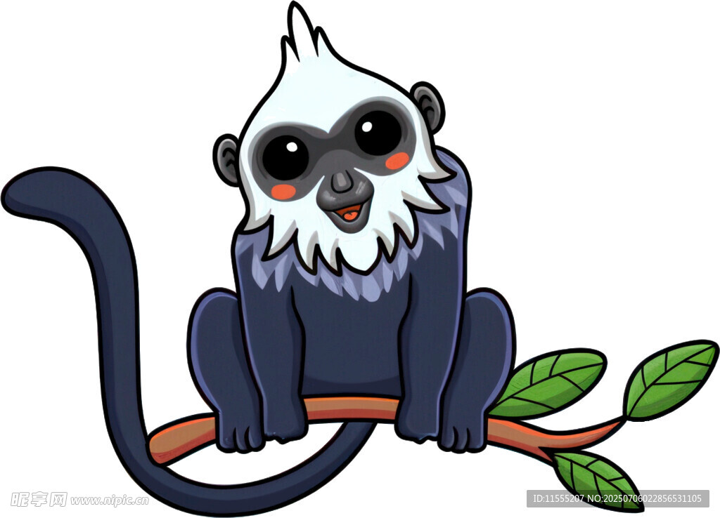 可愛猴子坐枝頭