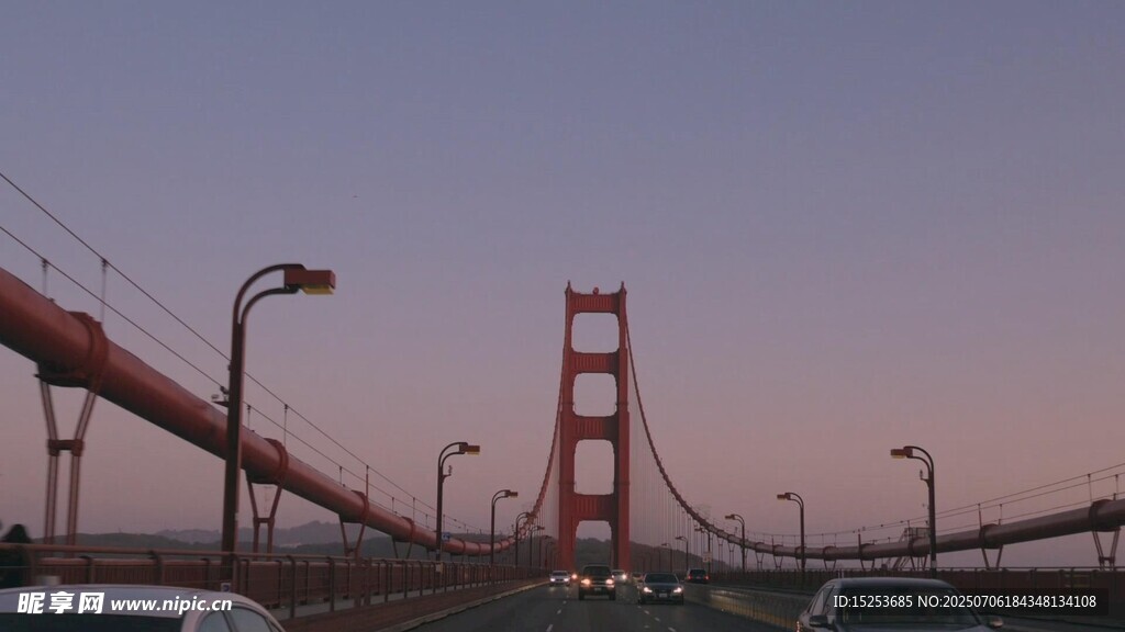 黃昏下的金門大橋