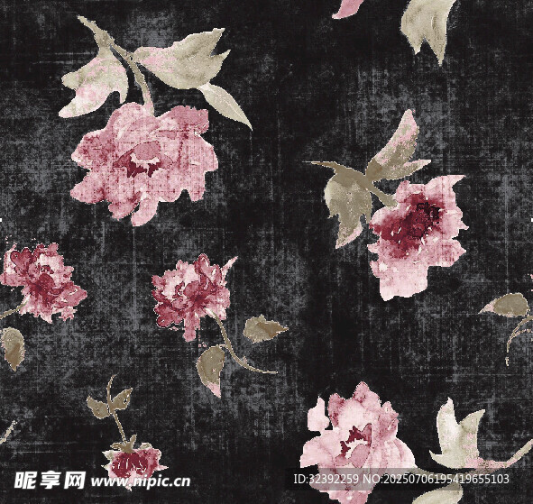 復(fù)古風(fēng)粉色花卉圖案背景