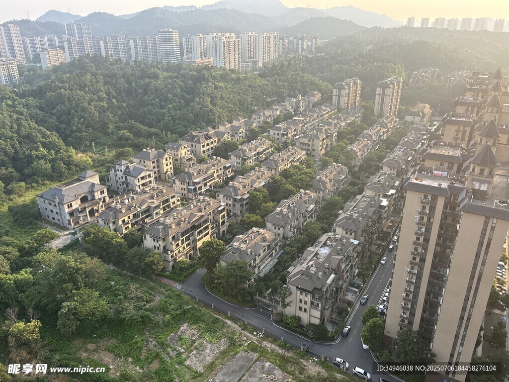 城市住宅區(qū)鳥瞰景觀