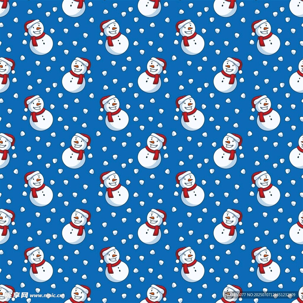 藍色背景雪人圖案紋理