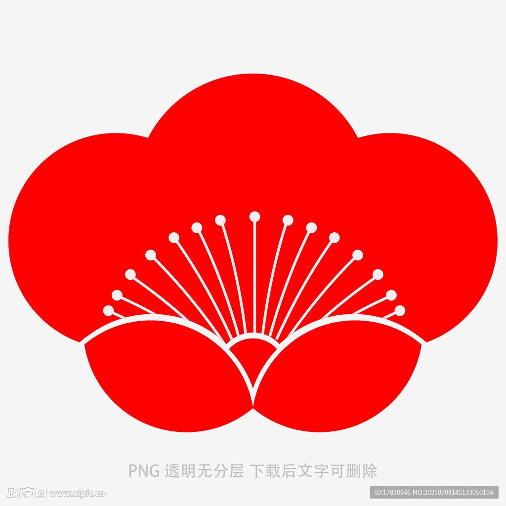 紅色梅花圖案
