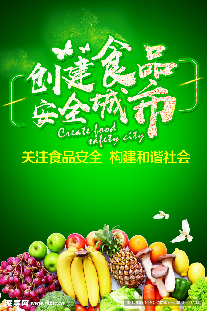 創(chuàng)建食品安全城市宣傳圖
