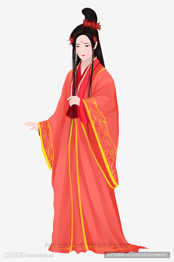 古風(fēng)紅衣女子古裝造型