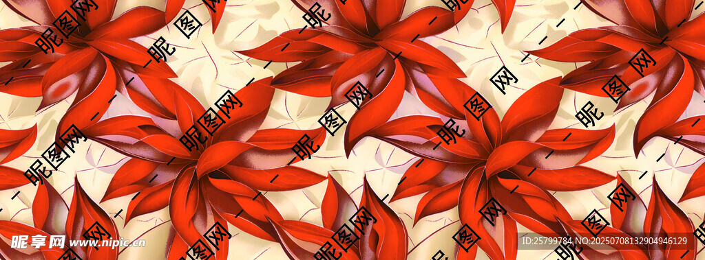紅色花卉圖案背景紋理