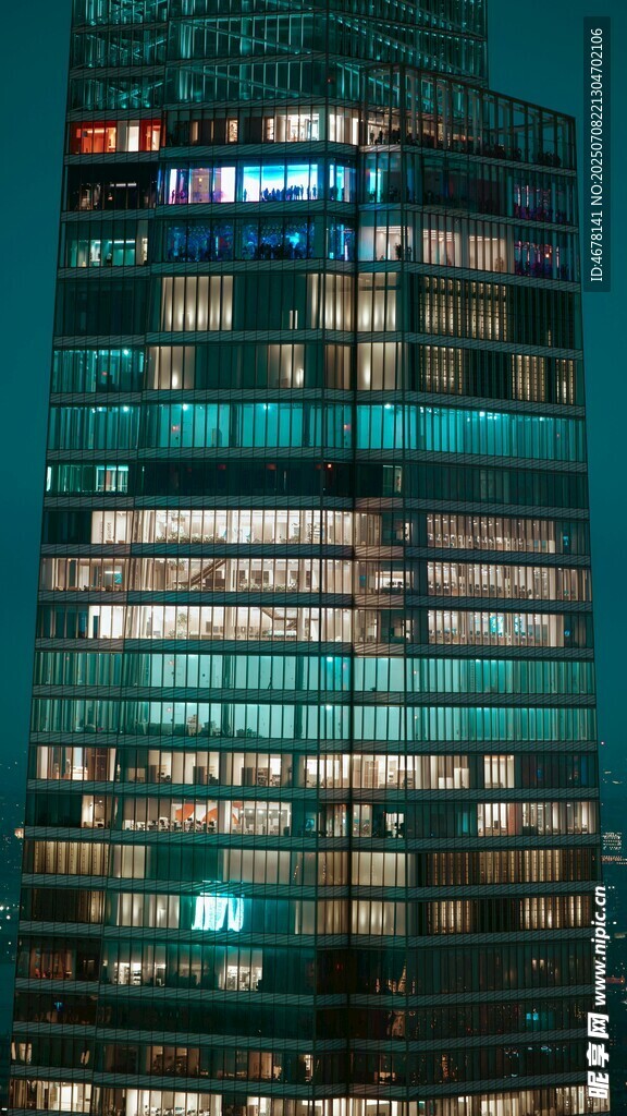 都市夜景高樓燈火輝煌