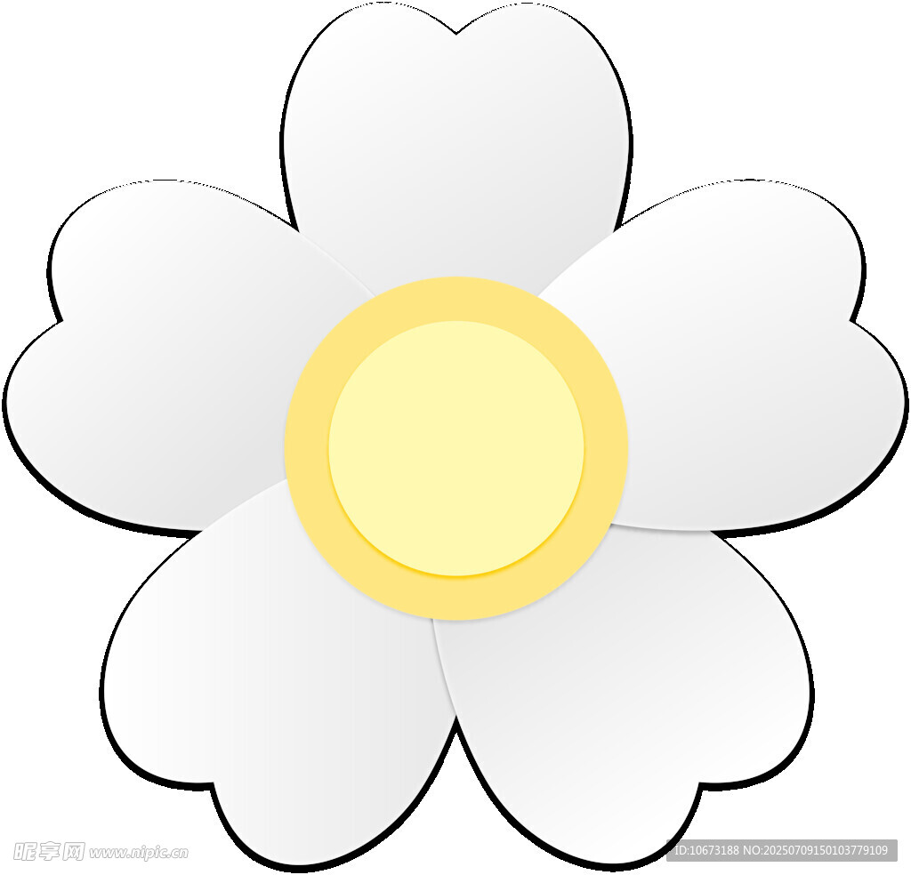 簡約白色花朵圖標(biāo)