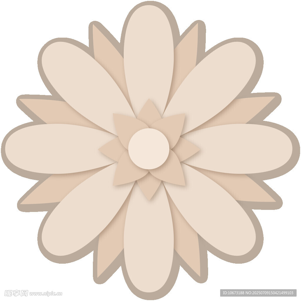 簡(jiǎn)約米色花朵圖案