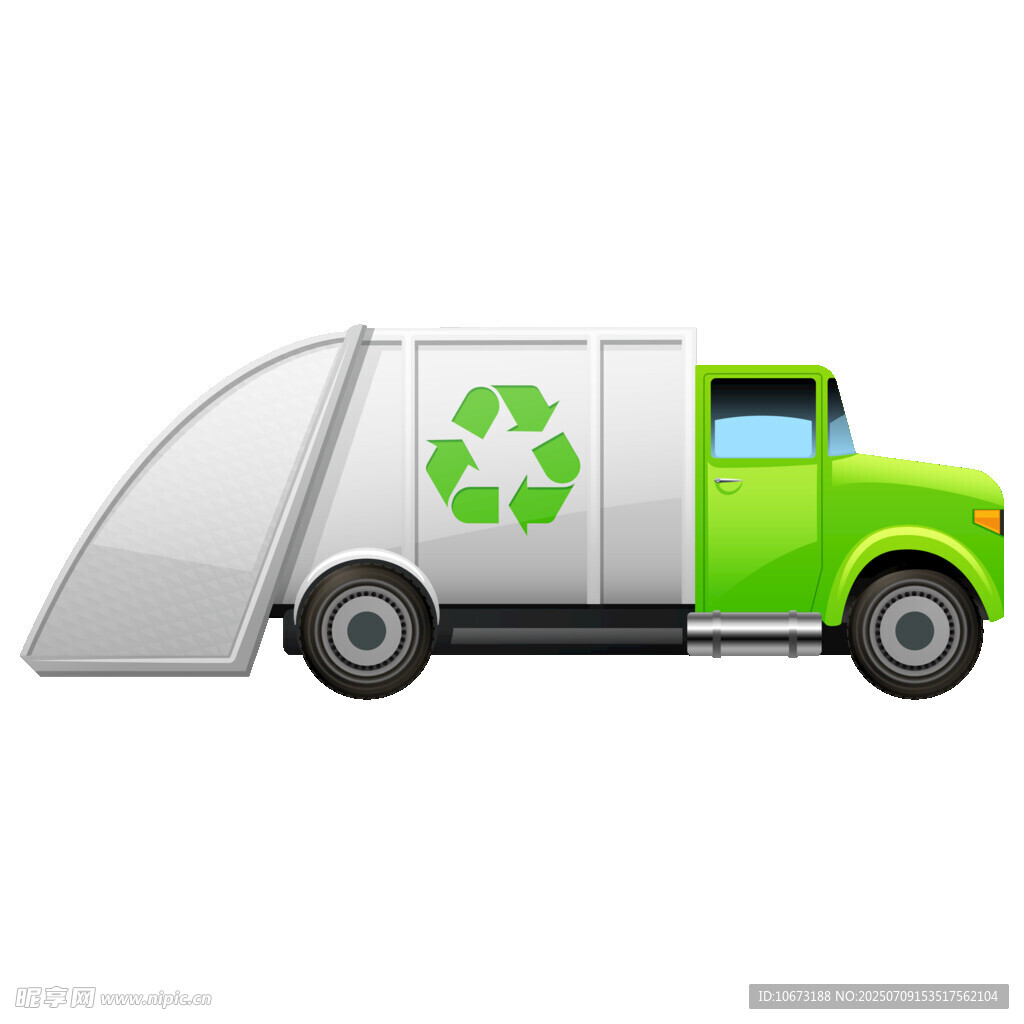 綠色環(huán)保垃圾回收車(chē)