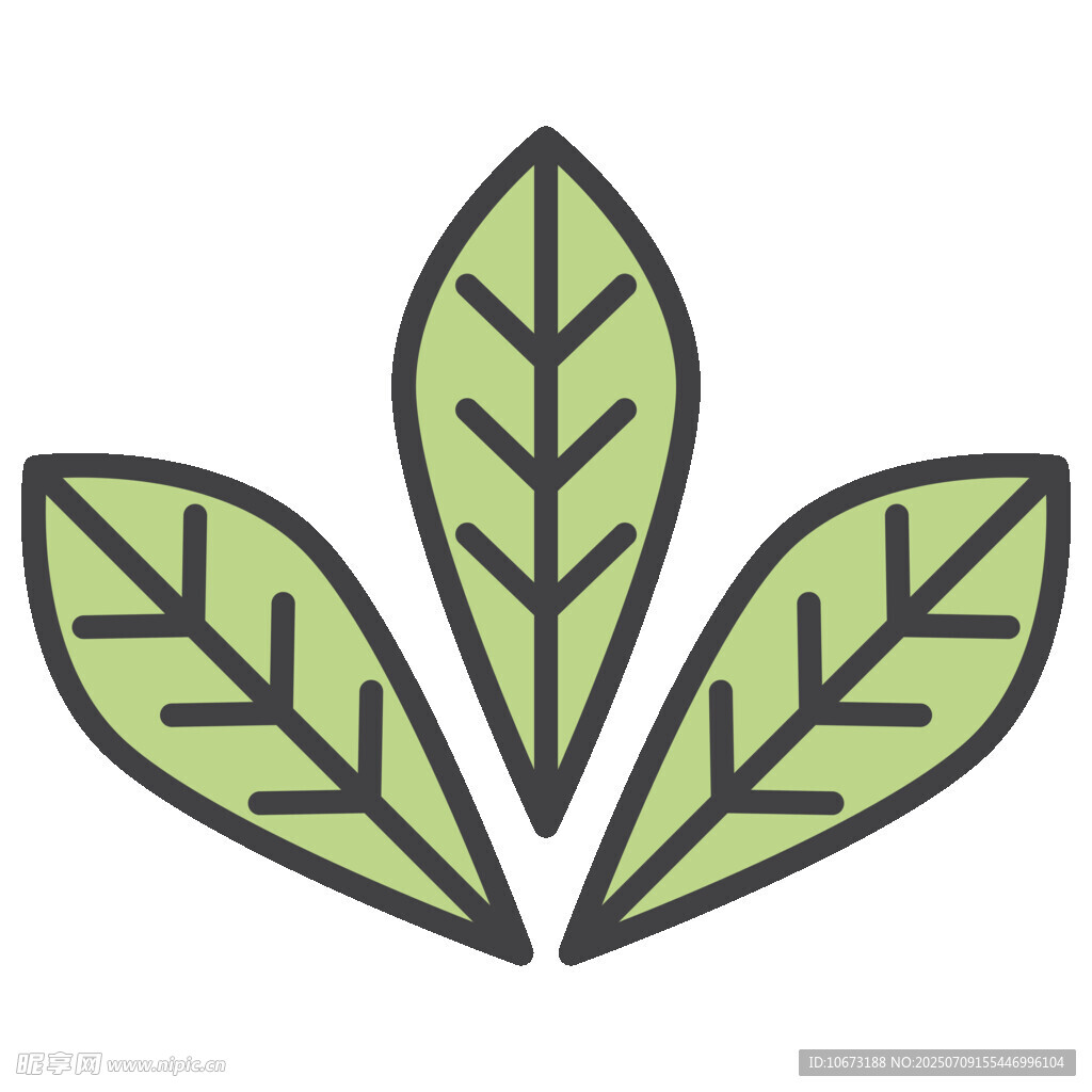 三片綠葉圖標(biāo)