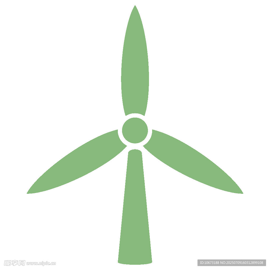 綠色風(fēng)力發(fā)電機(jī)圖標(biāo)