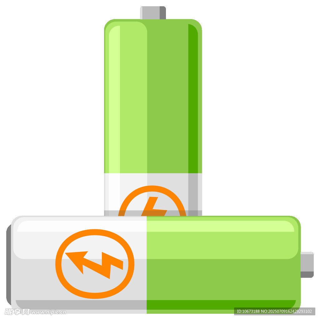 綠色充電電池圖標