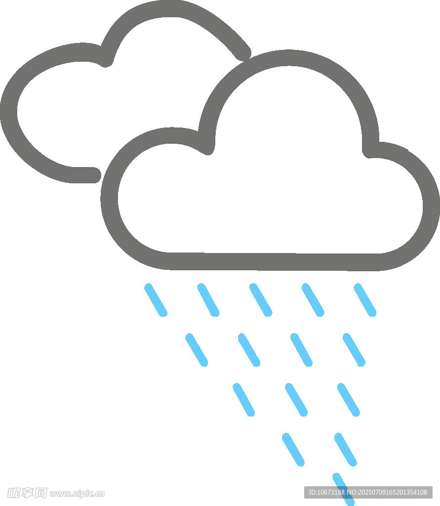 多云有雨天氣圖標