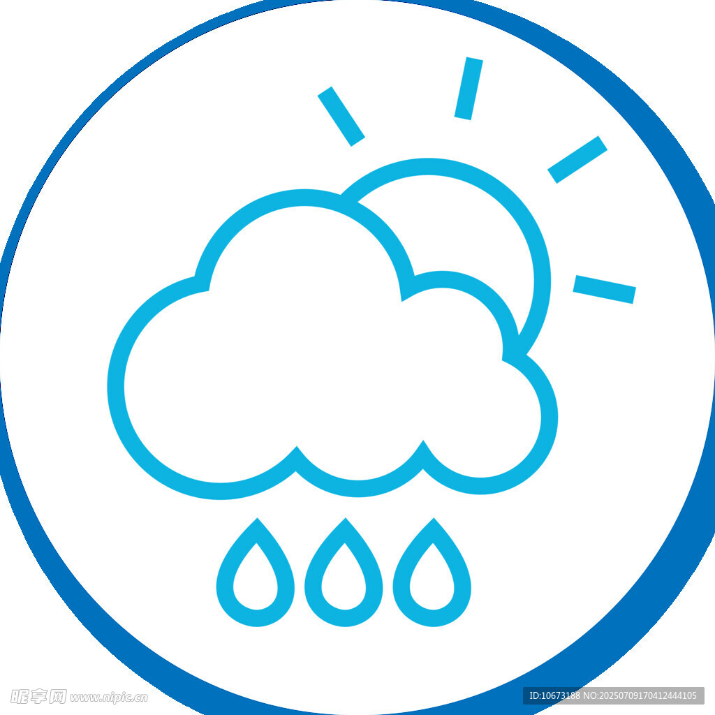 多云有雨天氣圖標(biāo)