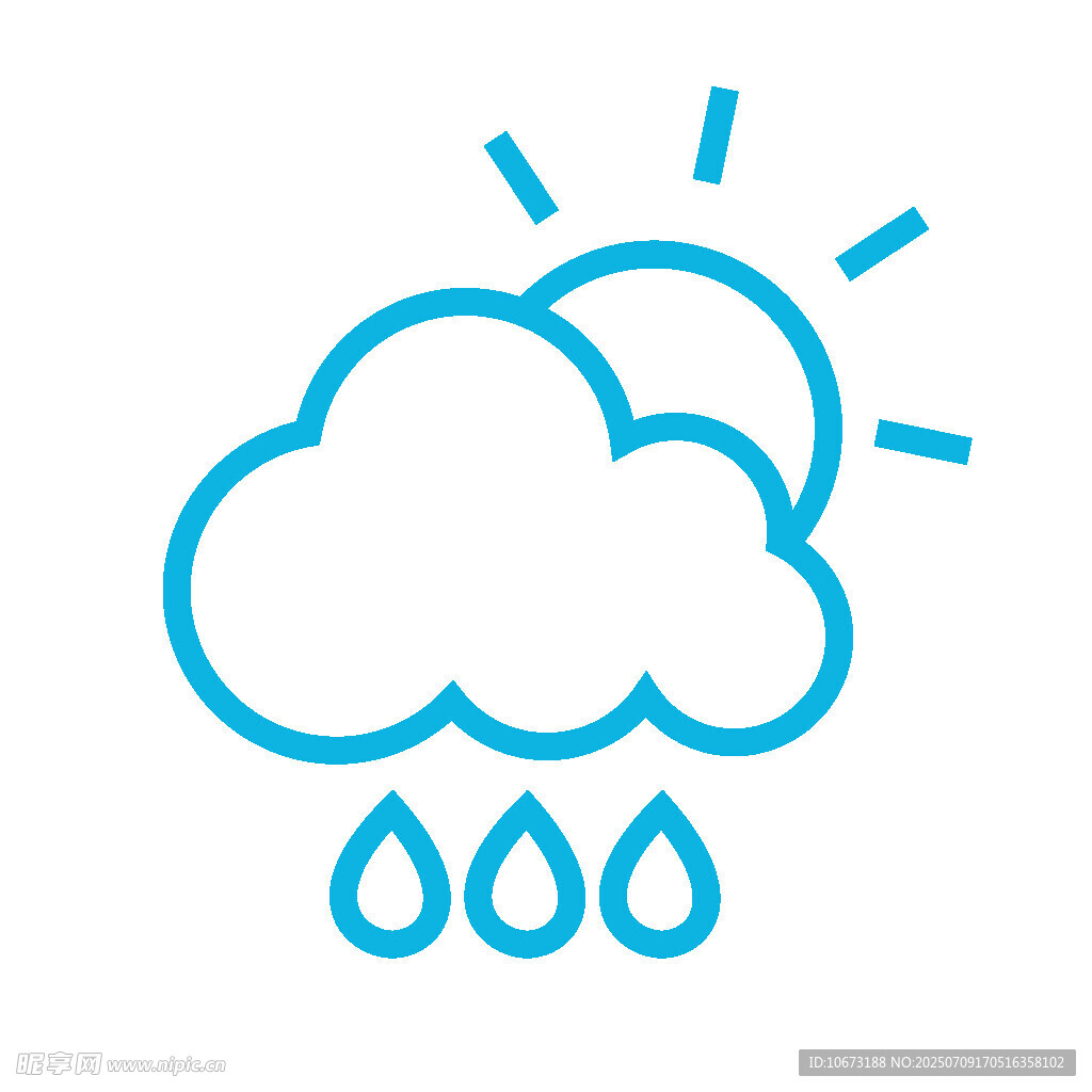 多云有雨天氣圖標(biāo)