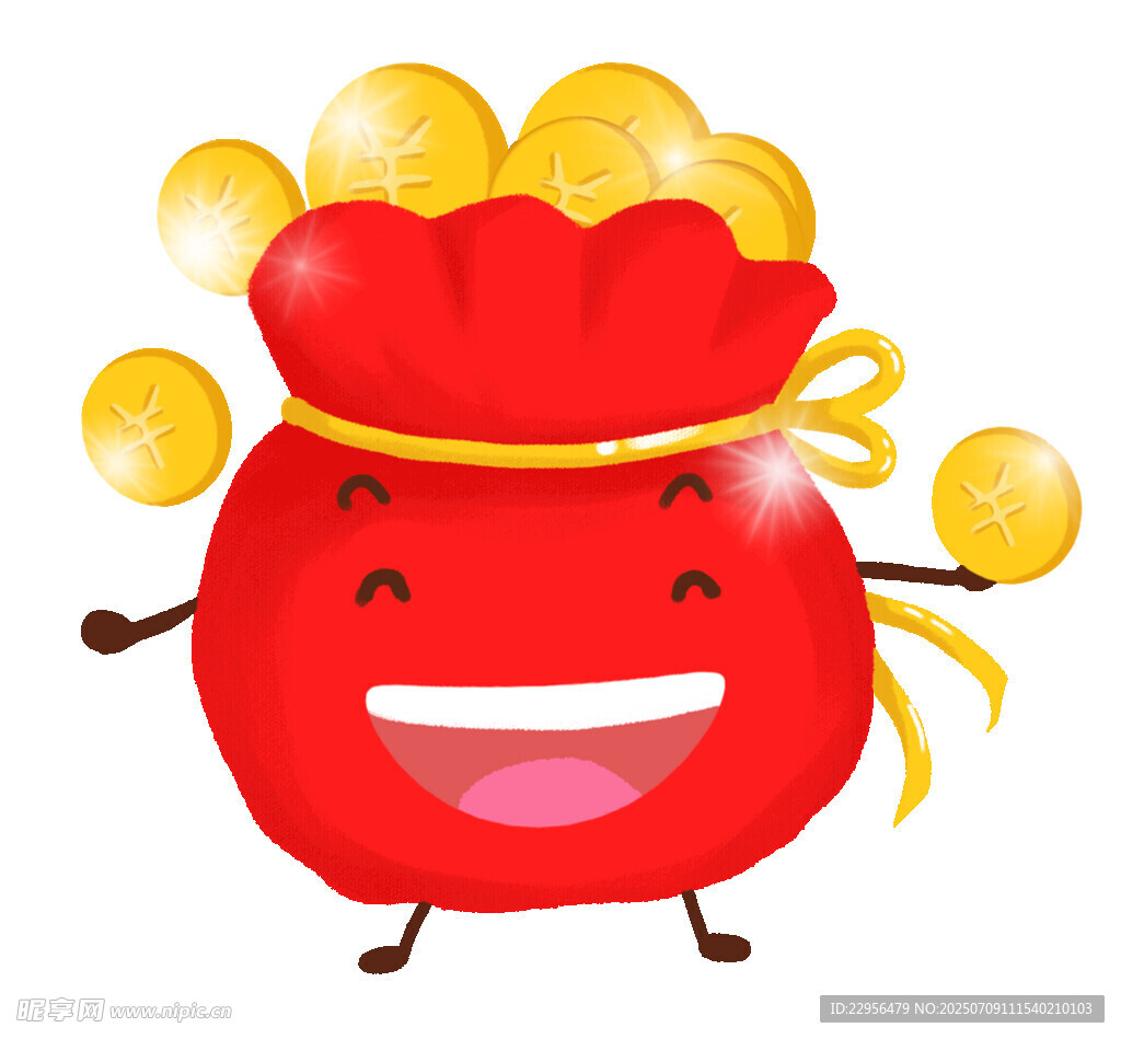 可愛紅錢袋金幣樂飛揚(yáng)