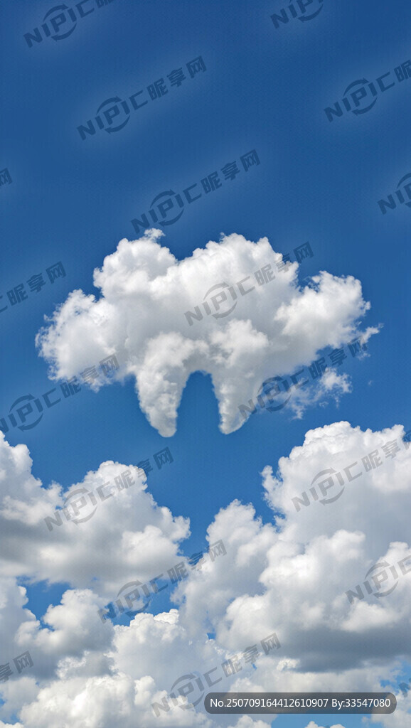 懶懶的天空飄著白云