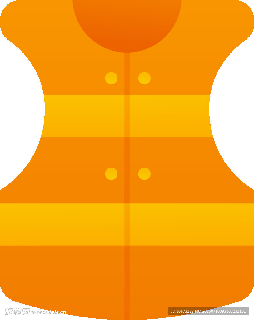 橙色條紋無(wú)袖背心圖案