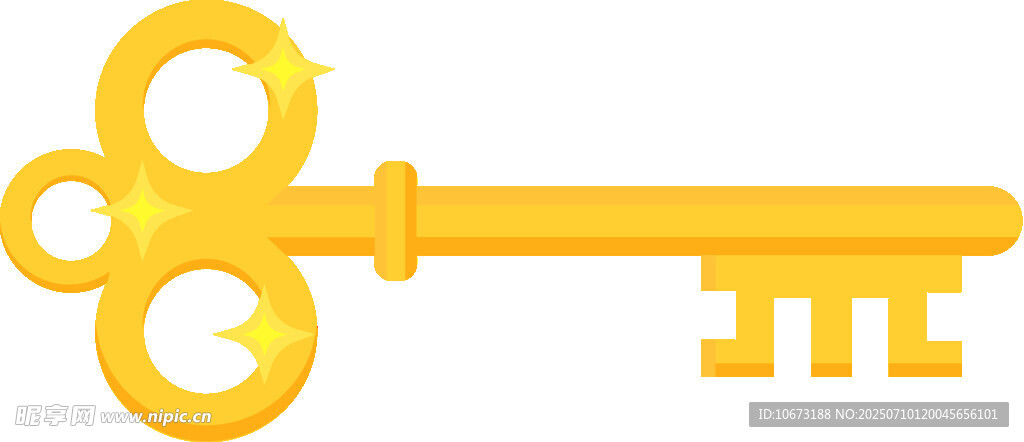 金色復(fù)古鑰匙圖案