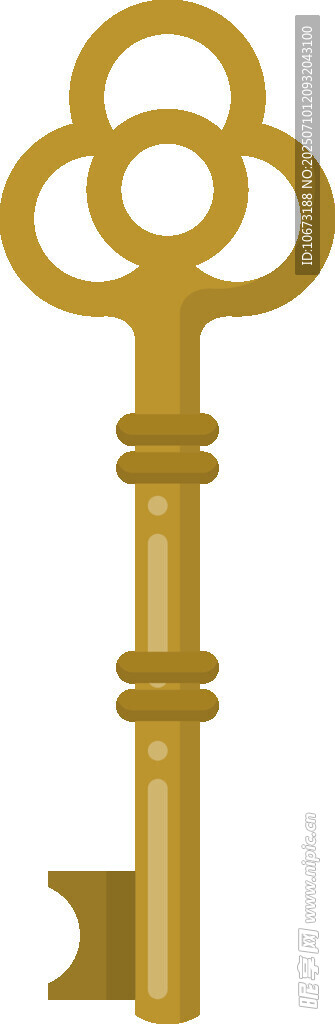 金色復(fù)古鑰匙圖標(biāo)