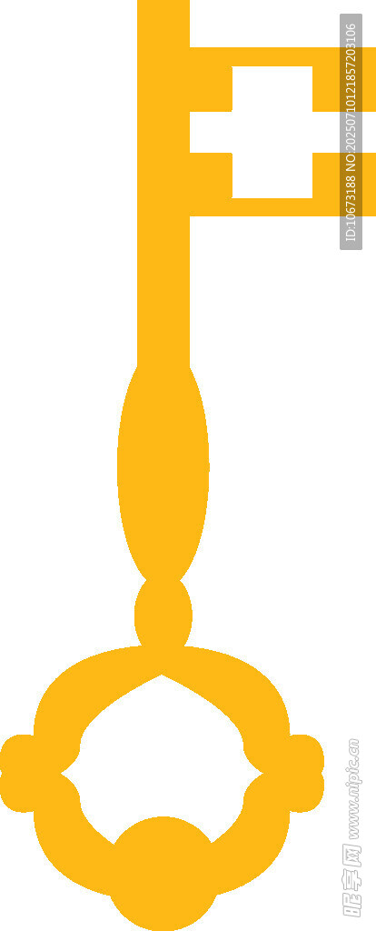 金色復(fù)古鑰匙圖案