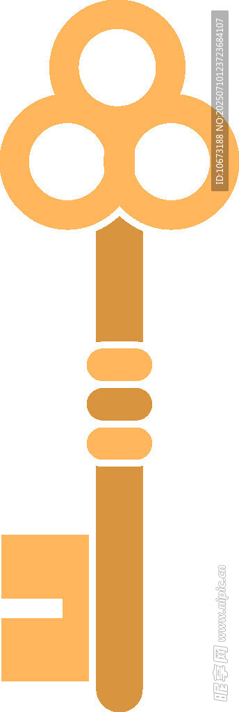 簡(jiǎn)約橙色鑰匙圖標(biāo)
