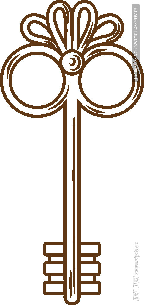 復(fù)古風(fēng)格鑰匙圖案設(shè)計(jì)