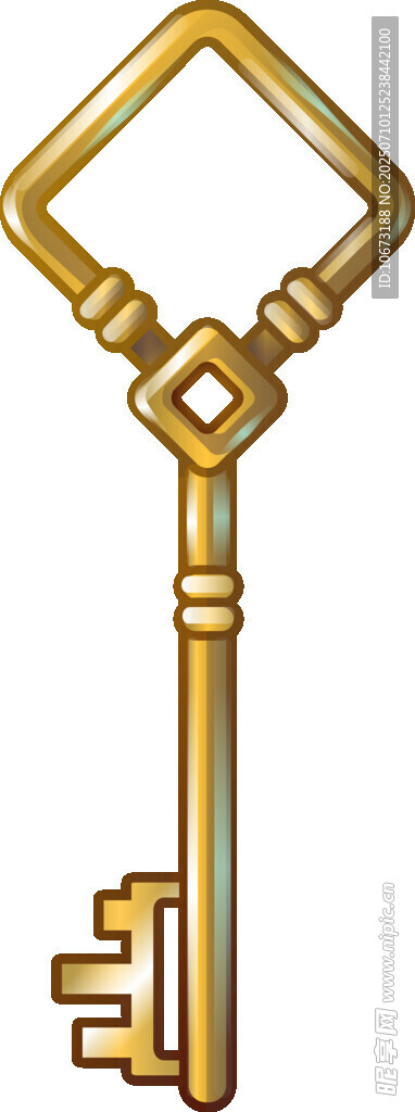金色復(fù)古鑰匙圖案設(shè)計(jì)
