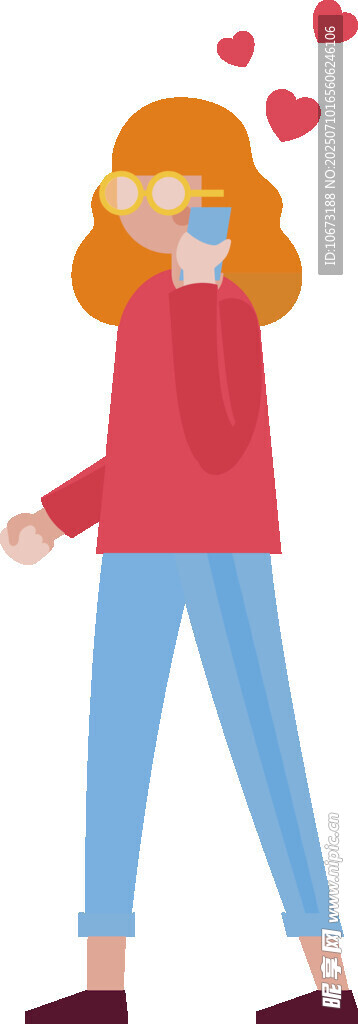 女孩散發(fā)愛心洋溢浪漫氣息