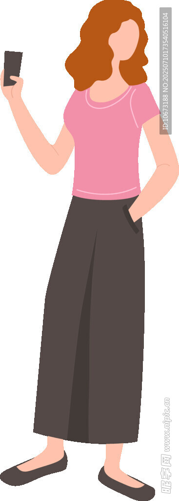 手持手機(jī)的休閑女性