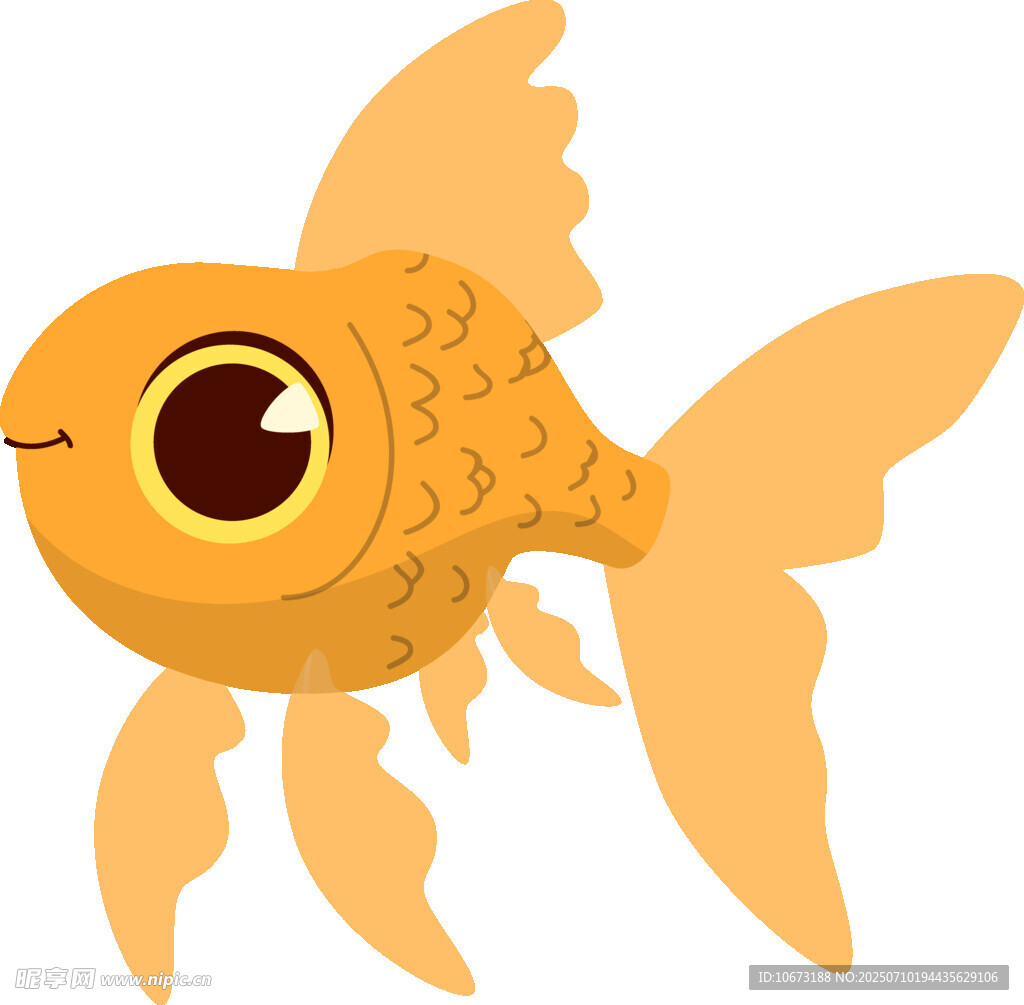 可愛金魚插畫