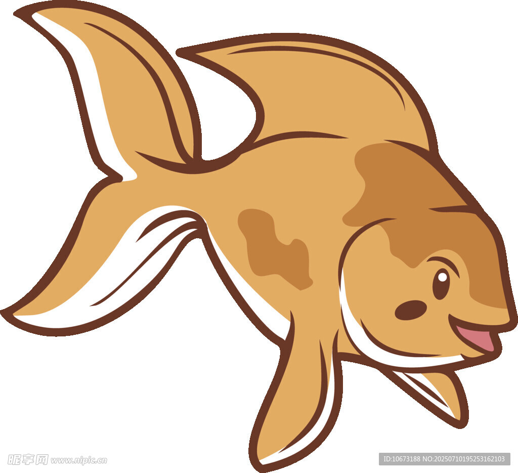 可愛卡通金魚形象