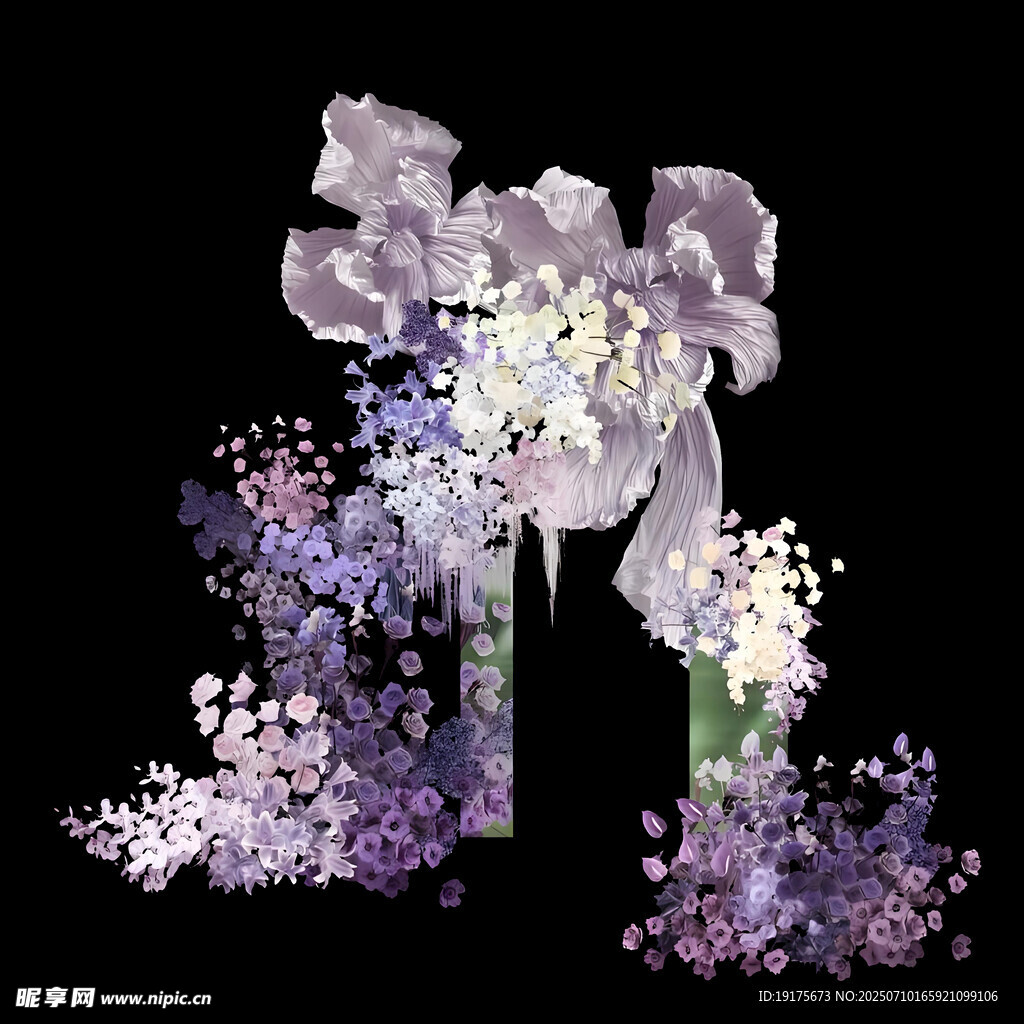 紫色花卉插畫 優(yōu)雅浪漫風