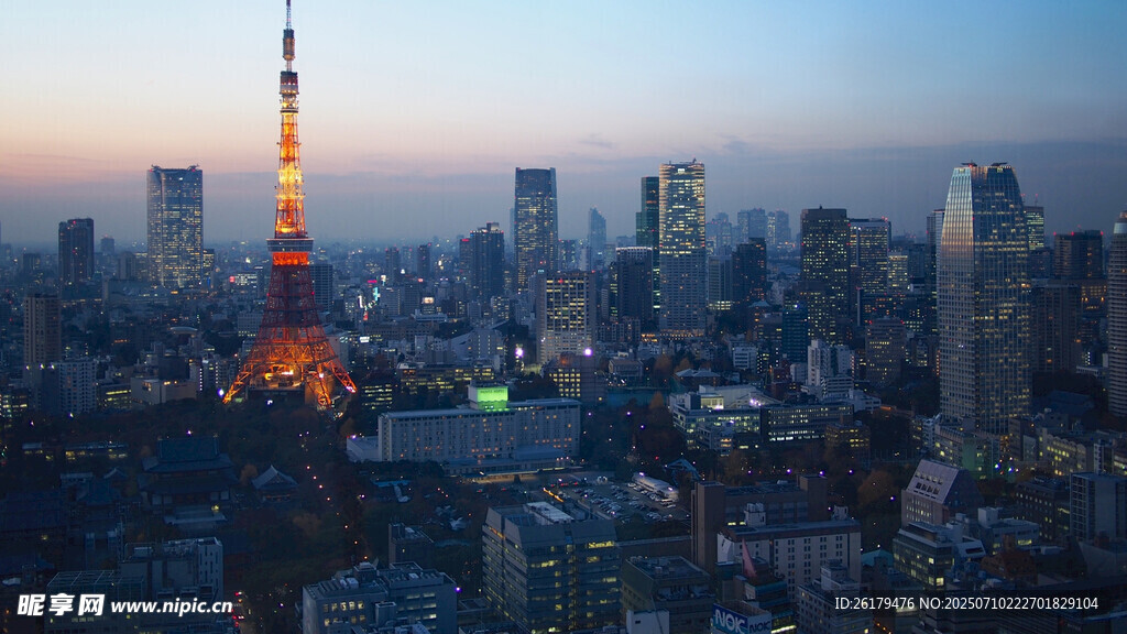 東京夜景中的璀璨地標(biāo)