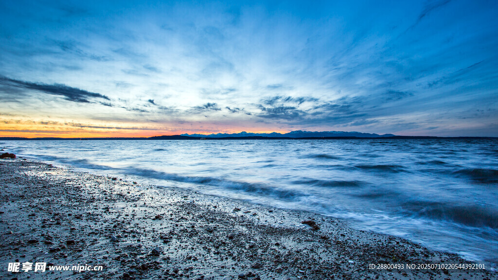 海邊日落美景