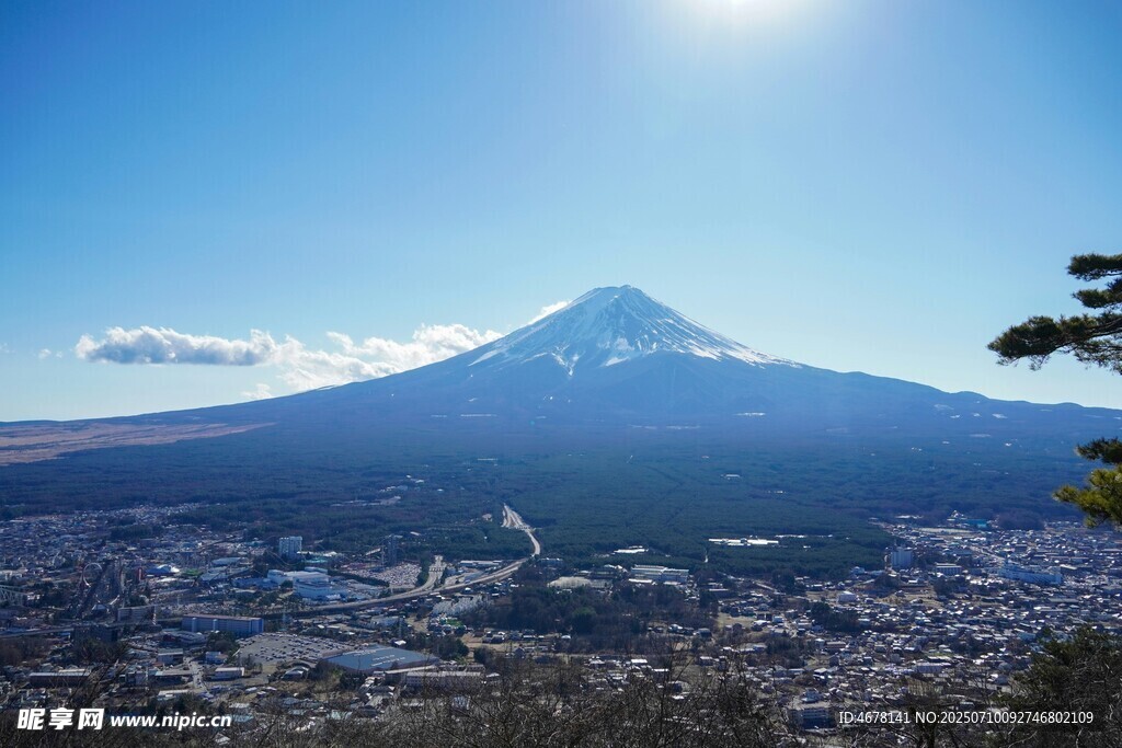 富士山下的城市風(fēng)光