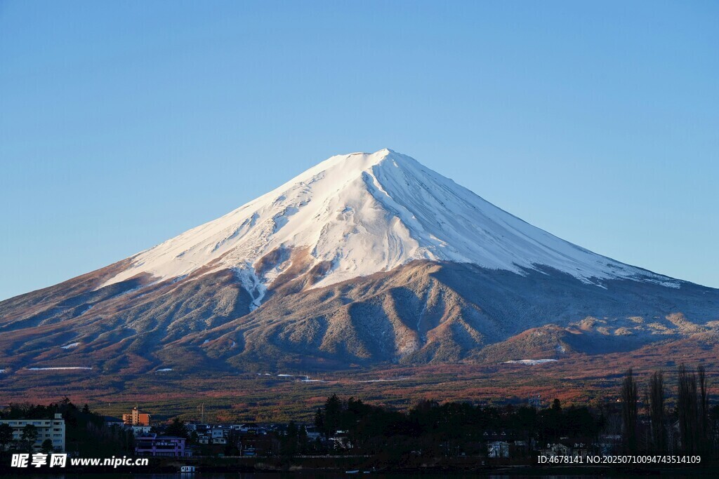 富士山壯麗雪景