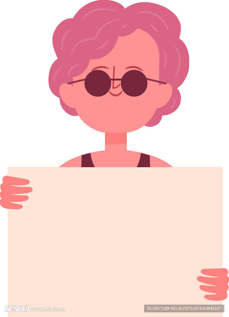 持空白板的時(shí)尚女士