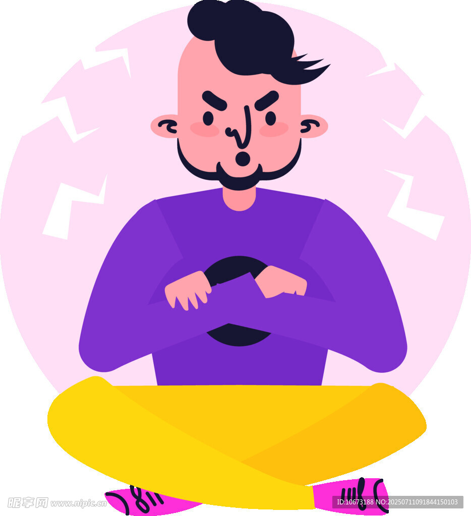 冥想的男子