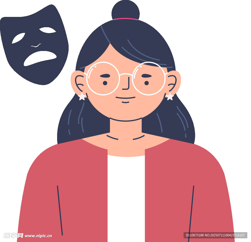 戴面具的女士