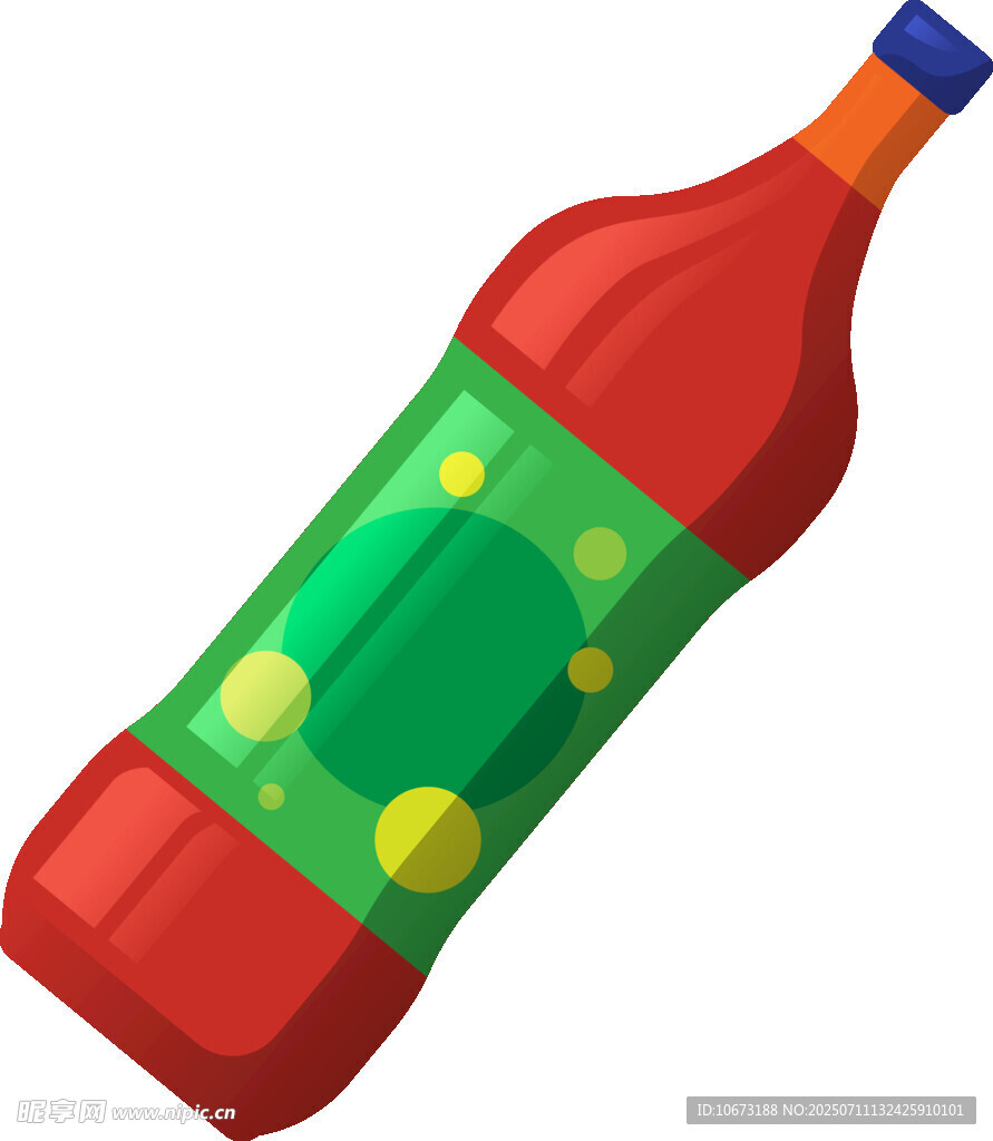 紅色飲料瓶插畫