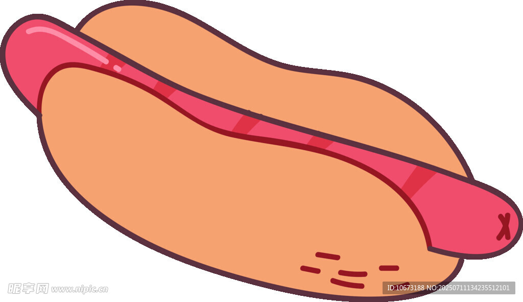 卡通熱狗插畫