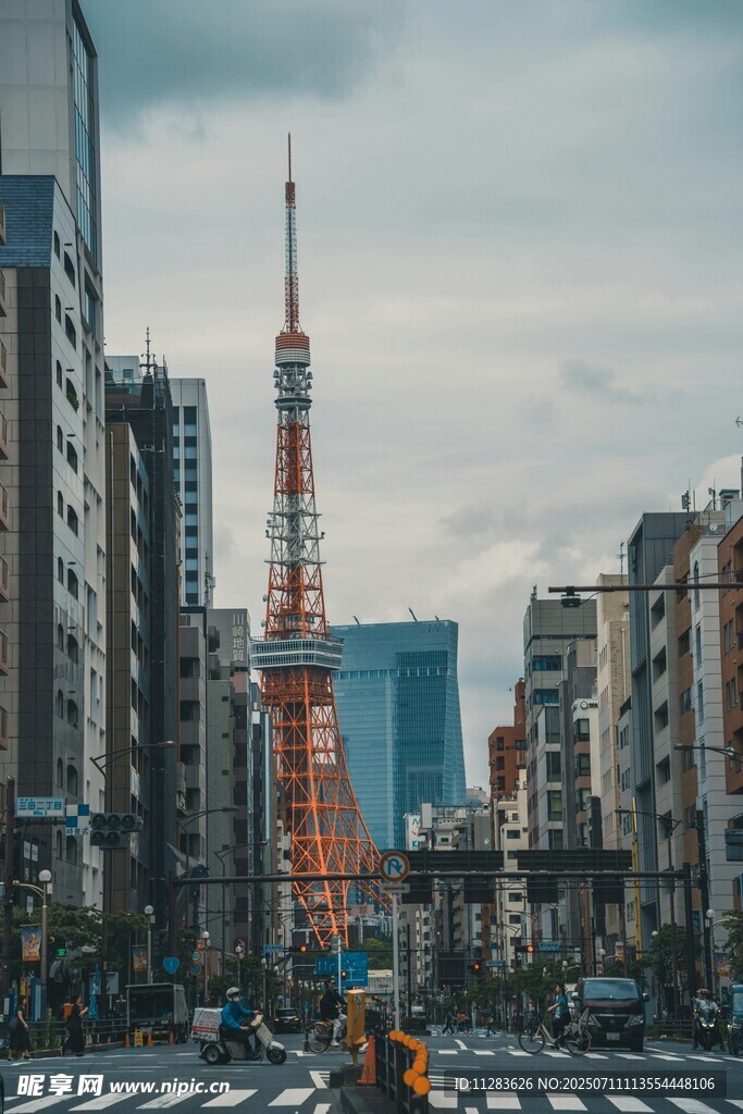 東京城市街景與東京塔