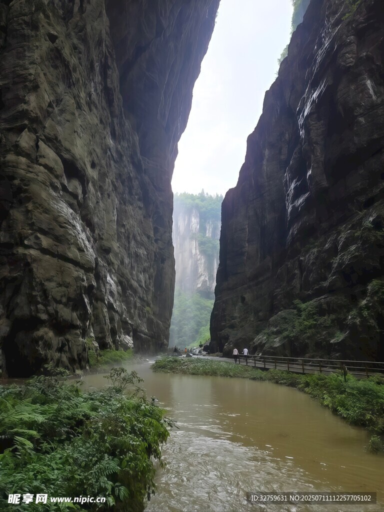 峽谷溪流景觀