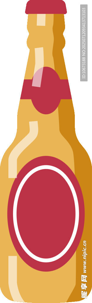 黃色啤酒瓶圖標(biāo)