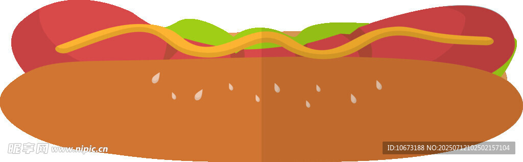美味熱狗插畫