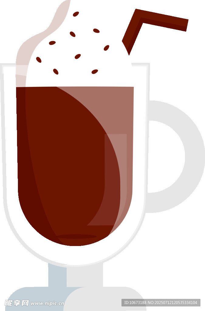 巧克力奶昔飲品插畫