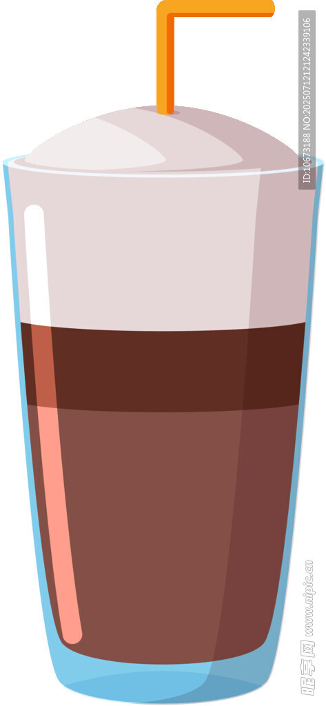 巧克力奶昔飲品插畫