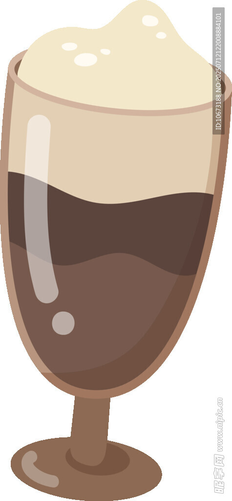 巧克力奶昔飲品插畫